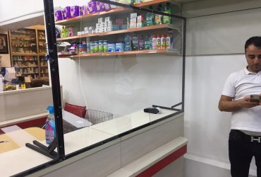 MARKET KASA GÜVENLİK SEPERATÖRÜ - MARKET KASASI VİRÜS KORUNMA CAMI - MARKET KASASI PLASTİK CAM - MARKET KASASI GÜVENLİK CAMI